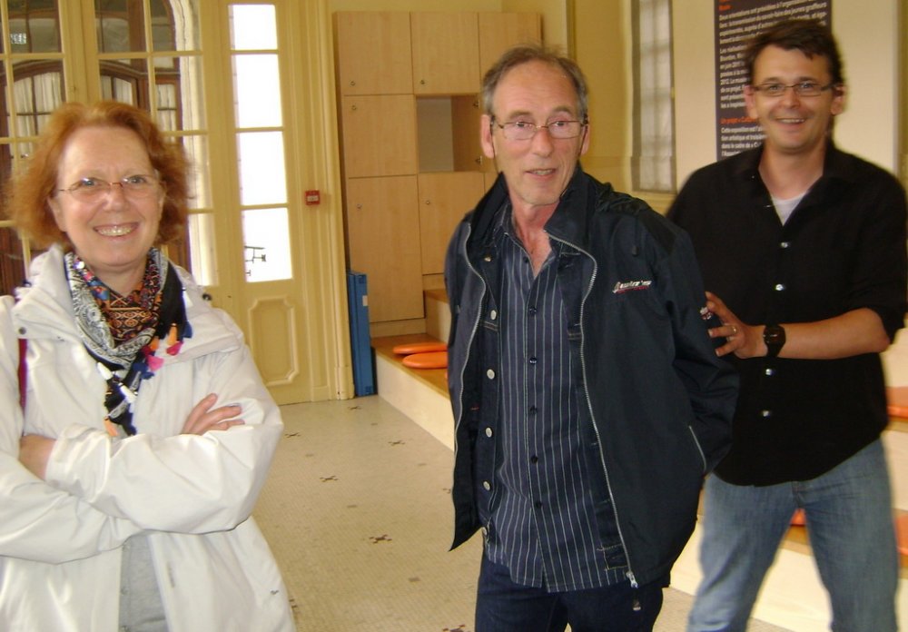 Maison de quartier Croix-Rouge : Marie-Elisabeth Causin, Raymond Guignard et David Gameiro.
